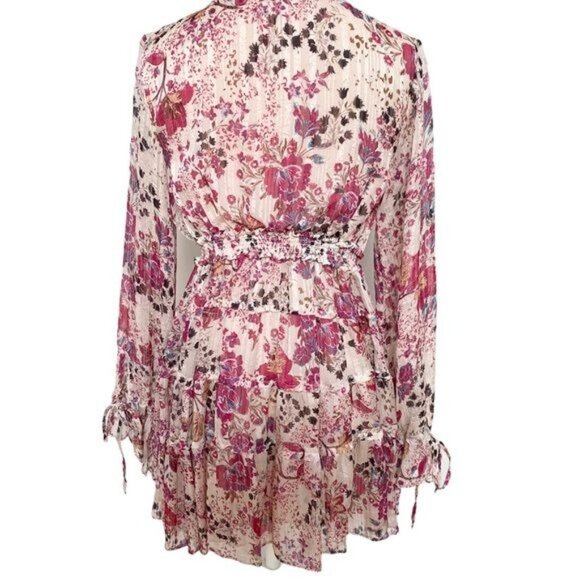 Free People Closer To The Heart Mini Dress in Pink Floral Size Small NWOT - Picture 10 of 14